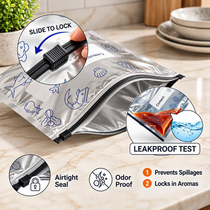 Sealora™ Reusable Aluminium Food Storage Bags (Pack of 20)